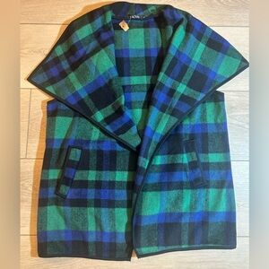 Yacun Green and Blue Plaid‎ Vest. NWT Size XL